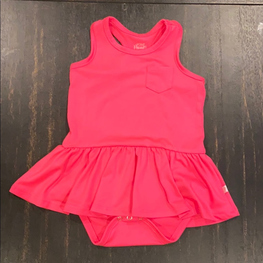 Posh peanut Neon pink twirl skirt bodysuit